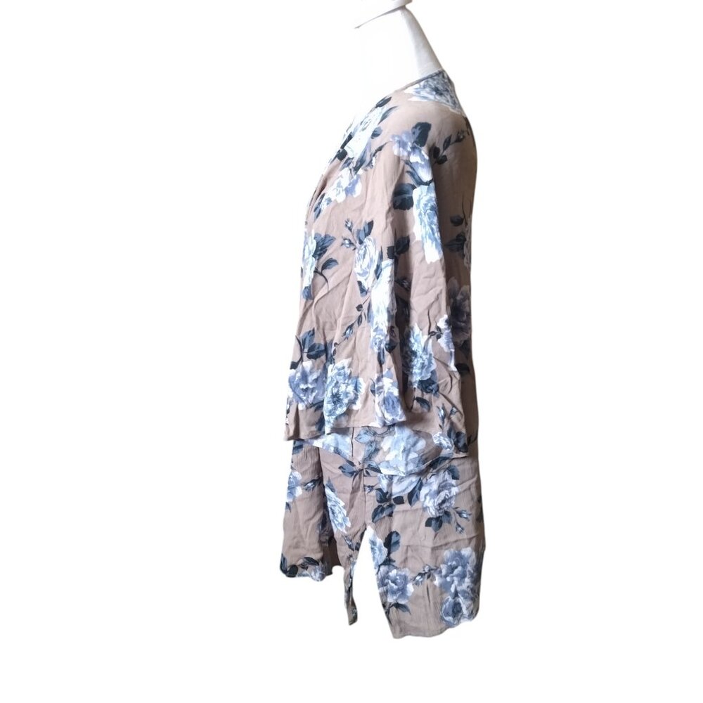 Andree by UNIT Women’s Large Floral Bell Sleeve Kimono Open Front Cardigan Boho - Picture 5 of 8